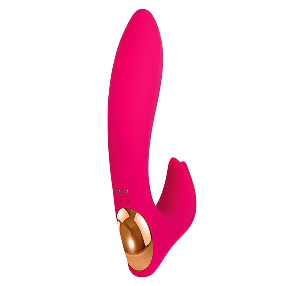 Adam & Eve Eve's Bliss pink rabbit vibrator with textured shaft and petal-shaped clitoral stimulator